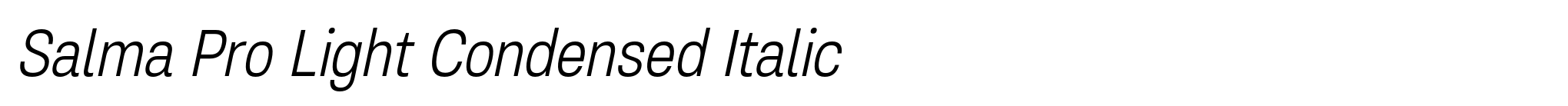 Salma Pro Light Condensed Italic image